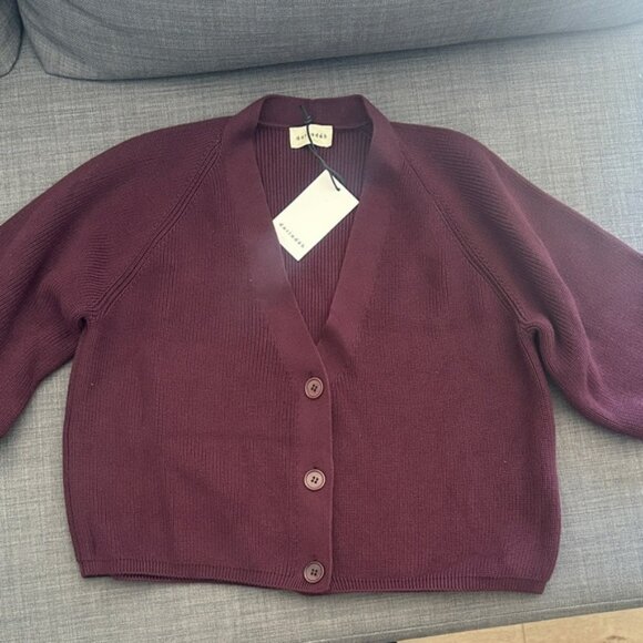 Dariadeh Samantha Cardigan in Aubergine (XS) - Picture 2 of 5